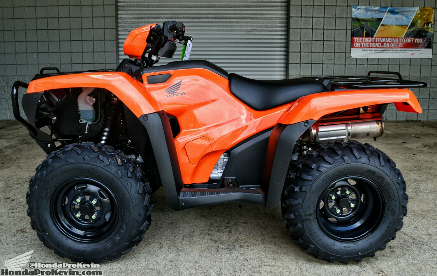 new honda atv 4 wheeler orange