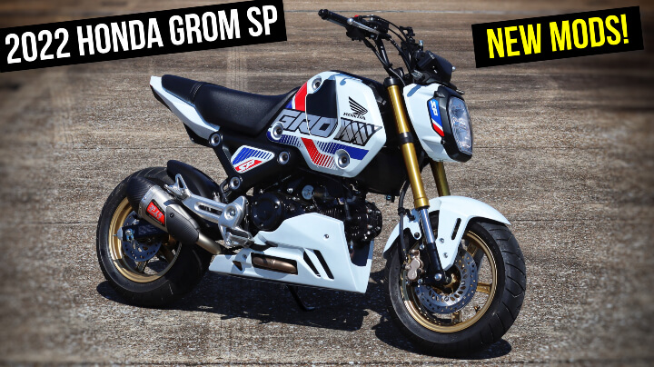 New 2022 Honda Grom SP with Custom Painted Plastics / Fairings: Belly